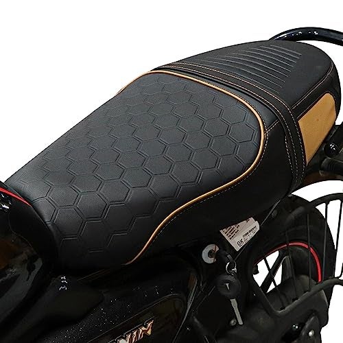 TVS Ronin Seat Cover for Sweat Free Comfortable Riding| Nylon Thread Stitching for Strength| Bike Riding Accessories|Heat & UV Ray Protection|Enhanced Tear Resistance - Tan - Image 1