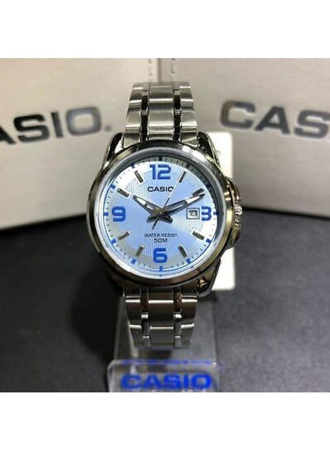 Casio LTP-1314D-2A Women's Water Resistant Analog Watch, 33 mm, Silver - Image 3