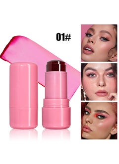 Smile Jelly Lip & Cheek Tint,Blush Cream,Fruit Jelly Blush and Lip Tint Stick – Lip Nourishment and Cheek Radiance (#01)  - Image 1