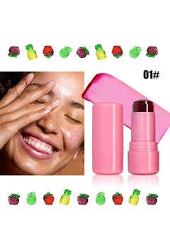 Smile Jelly Lip & Cheek Tint,Blush Cream,Fruit Jelly Blush and Lip Tint Stick – Lip Nourishment and Cheek Radiance (#01)  - Image 5