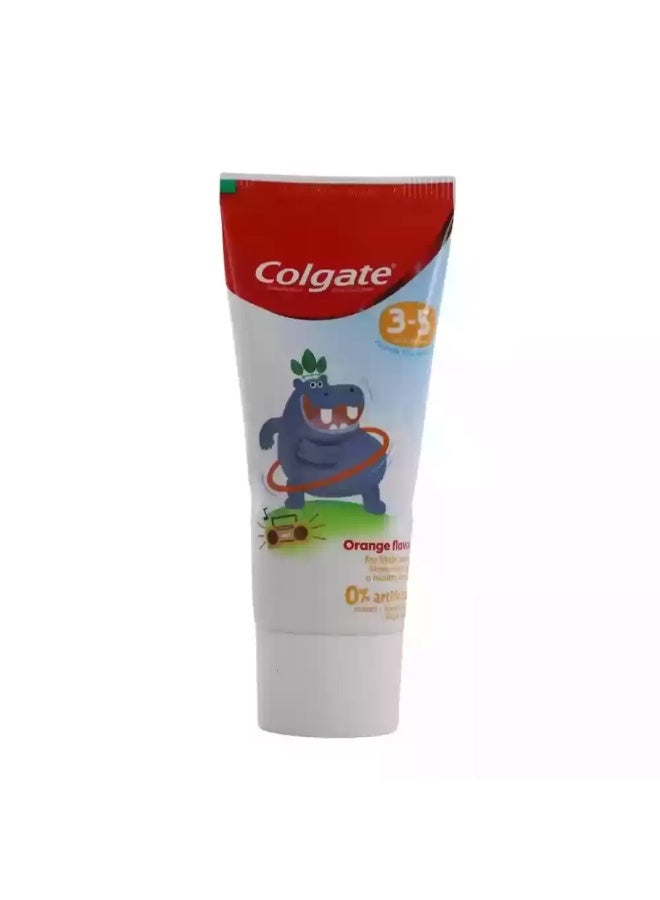 Colgate Orange Flavor Fluoride Free Toothpaste For 3-5 Year kids- 60ml - Image 3