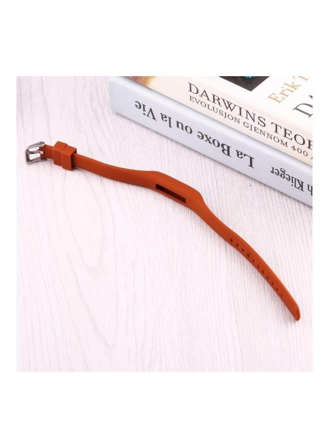 NIBEMINENT Oblique Texture Silicone Watchband For Fitbit Flex 2 Bracelet Orange - Image 4