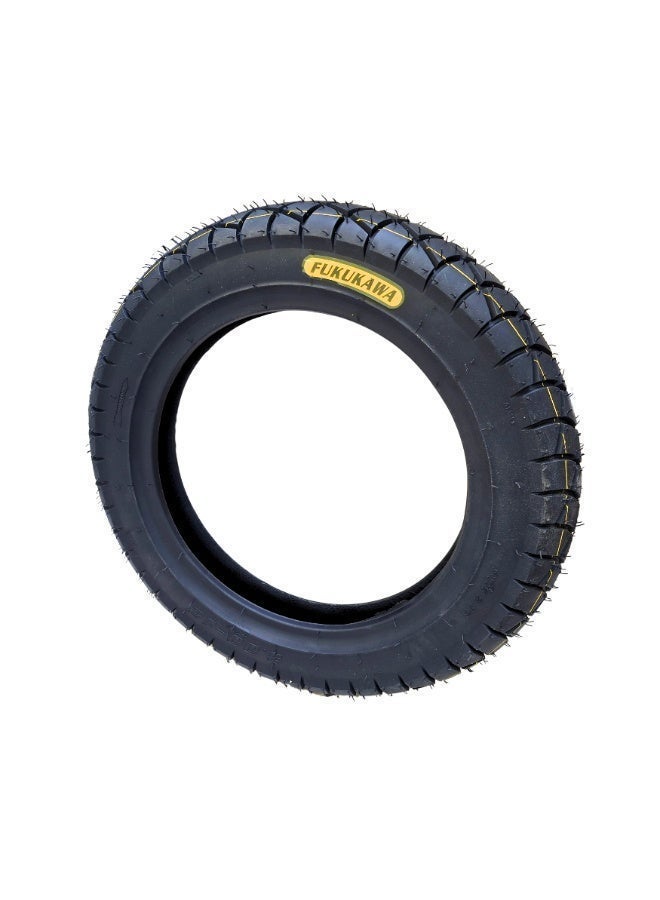 Fukukawa إطار دراجة نارية بدون أنبوب مقاس 3.00-12 (TL) بتصنيف 6PR 52J KW235، إطار بديل عالي التحمل للسكوترات ودراجات التوصيل والسكوترات الكهربائية - Image 3