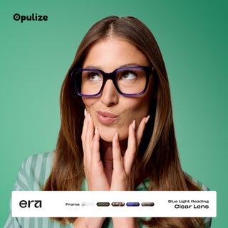 ERA Blue Light Blocking Reading Glasses for Women Men, Oversized Frame with UV400 Protection and Anti-Reflective, Anti-Glare Computer Glasses, Clear +2.00 (Pack of 1) - view 2