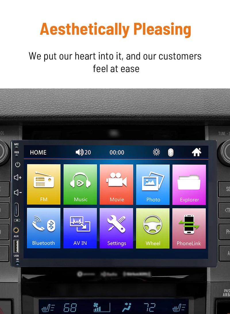 Dansent 7 inch Upgraded Toyota Android Music Video System For Car, Car IPS Screen With Button Control, 600p OEM Head Unit BT Handsfree Call - Image 3
