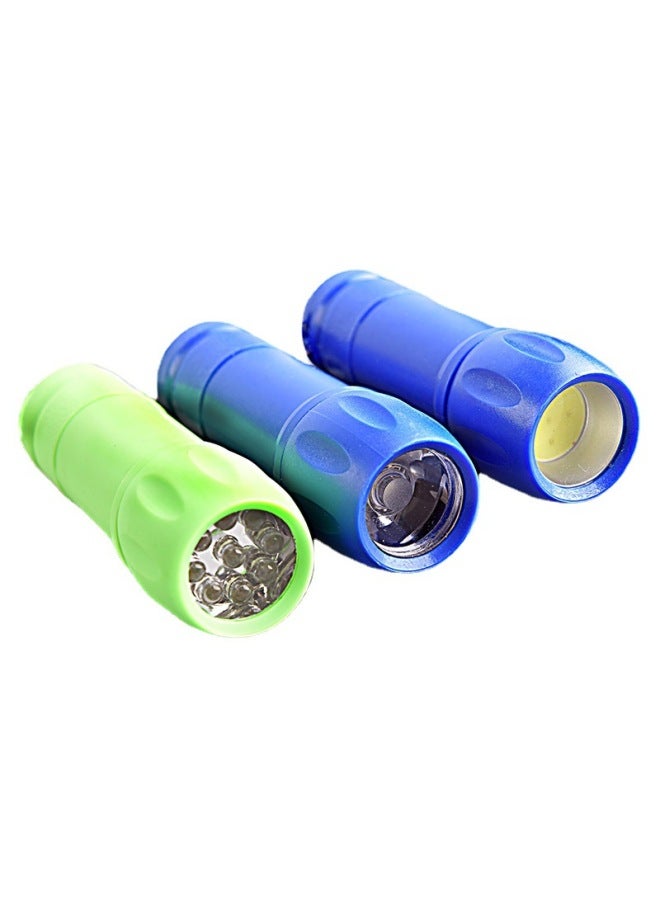 Strong Light Flashlight Led Outdoor Night Riding Mini Portable Hand-held Bright Lighting Flashlight Plastic-Color:Red  - Image 5