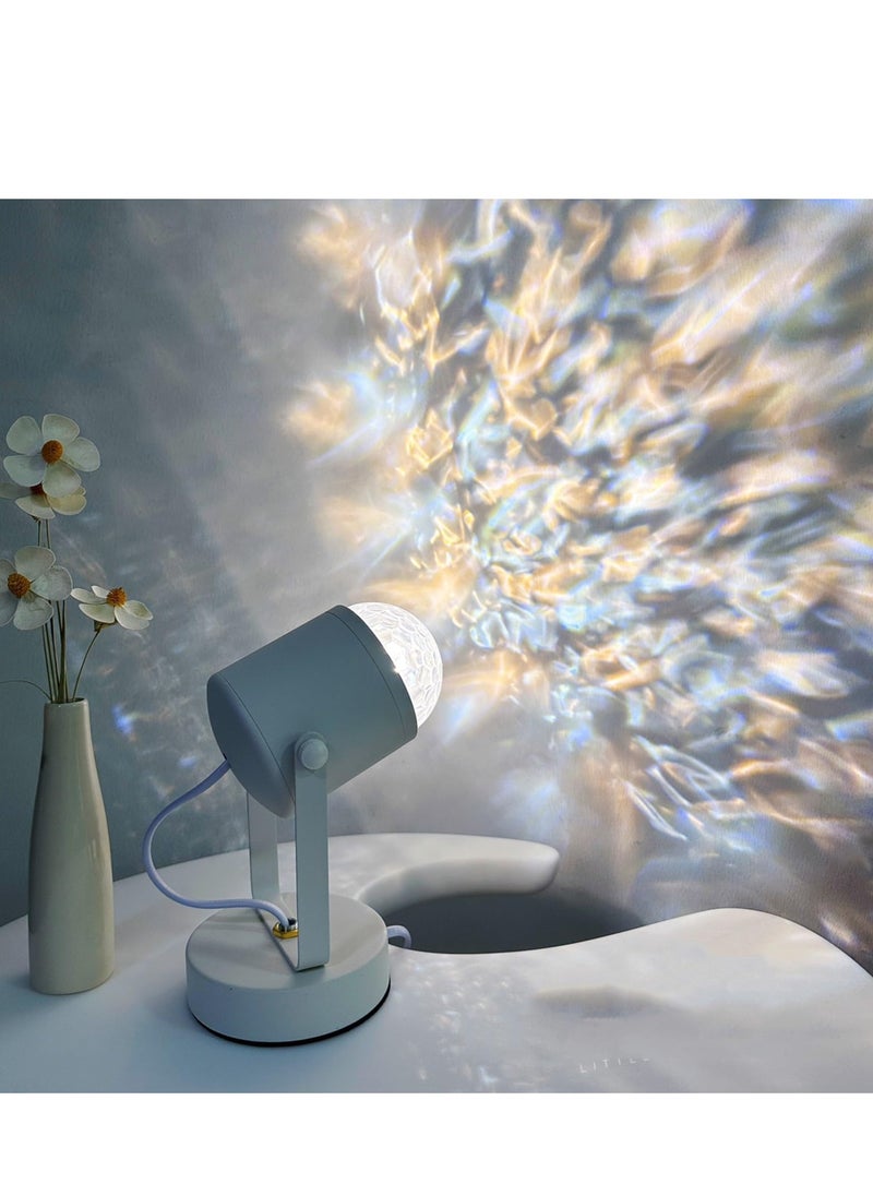 Beauenty Ocean Wave Projector Lights, 16 Color Changing Crystal Lamp with Remote Control, Starry Night Light Projector, Dynamic Bedside Lamp Romantic Gift for Bedroom Living Room Decor  - Image 1