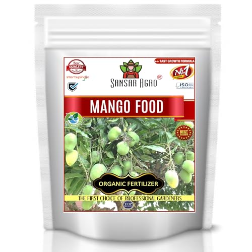 Sansar Agro® Mango Food, Essential Organic Fertilizer For Mango Plants, Double Filtered With All Required Nutrients And Active Micro-Organism For Heavy Fruiting (900 Gm) - Image 1