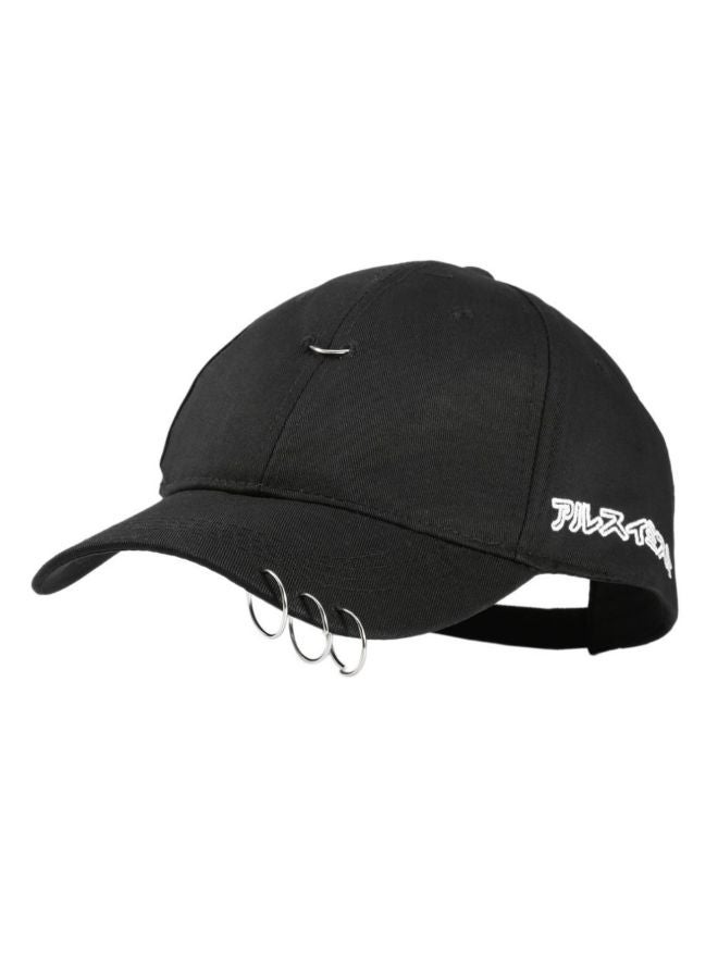 NIBEMINENT Ring Hoop Pin Curved Baseball Cap 