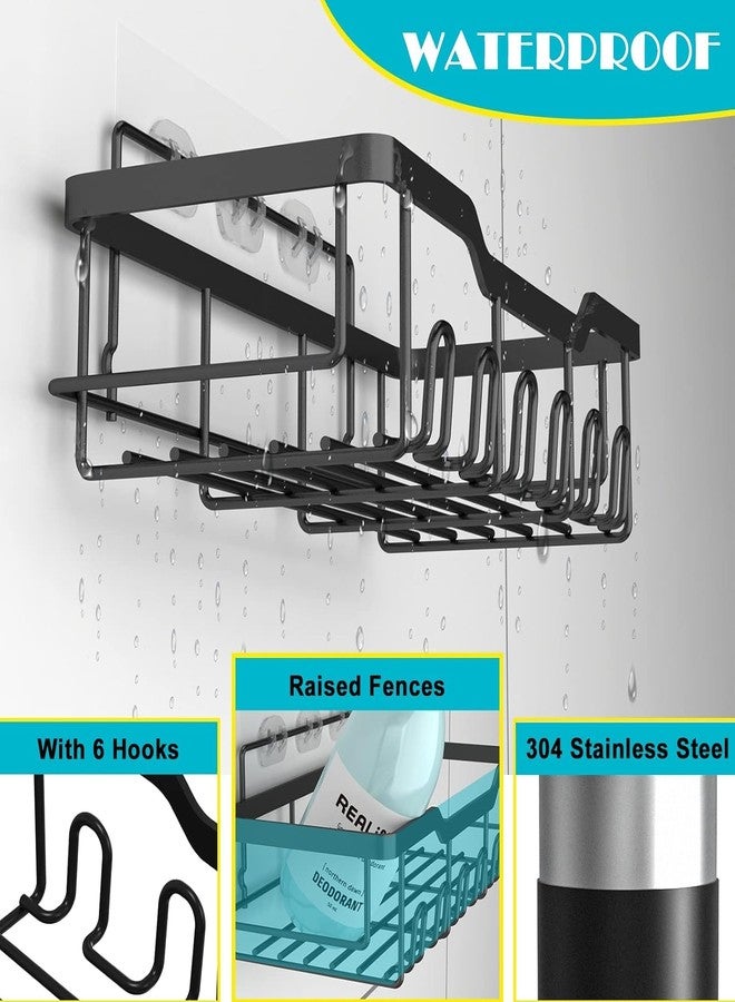 Wishbone Shower Caddy 5-Pcs | Rustproof Stainless Steel Adhesive Shower Organizer, Large Capacity Bathroom Shelves, No Drilling Wall-Mounted Shower Rack for Toiletries and Accessories - Image 3
