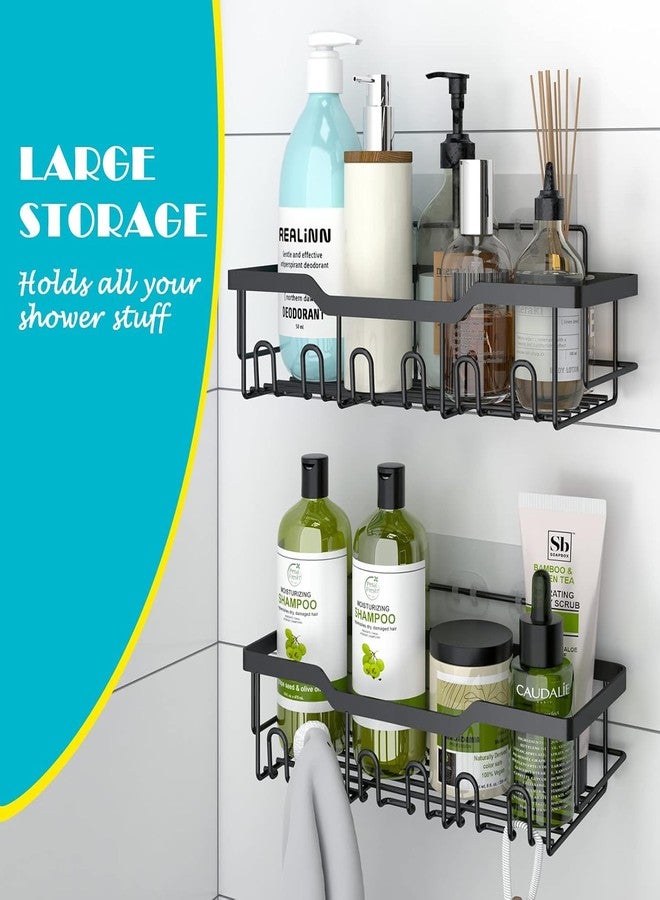 Wishbone Shower Caddy 5-Pcs | Rustproof Stainless Steel Adhesive Shower Organizer, Large Capacity Bathroom Shelves, No Drilling Wall-Mounted Shower Rack for Toiletries and Accessories - Image 2