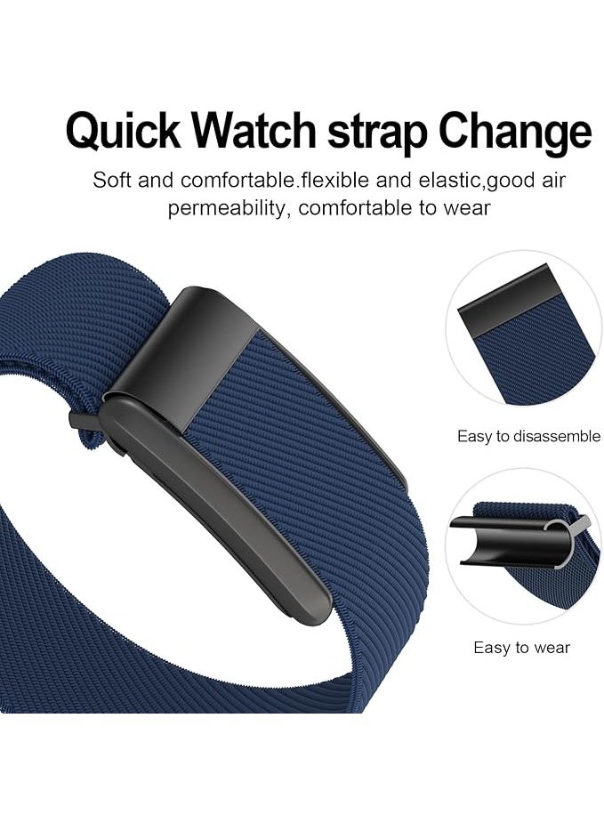 Stretchy Nylon Replacement Band Compatible with Whoop 5.0 Band Adjustable Wristband Replacement Strap, Stylish  Affordable Replacement Strap, Premium Quality, Comfortable, Breathable  Durable  (Midnight Blue) - Image 2