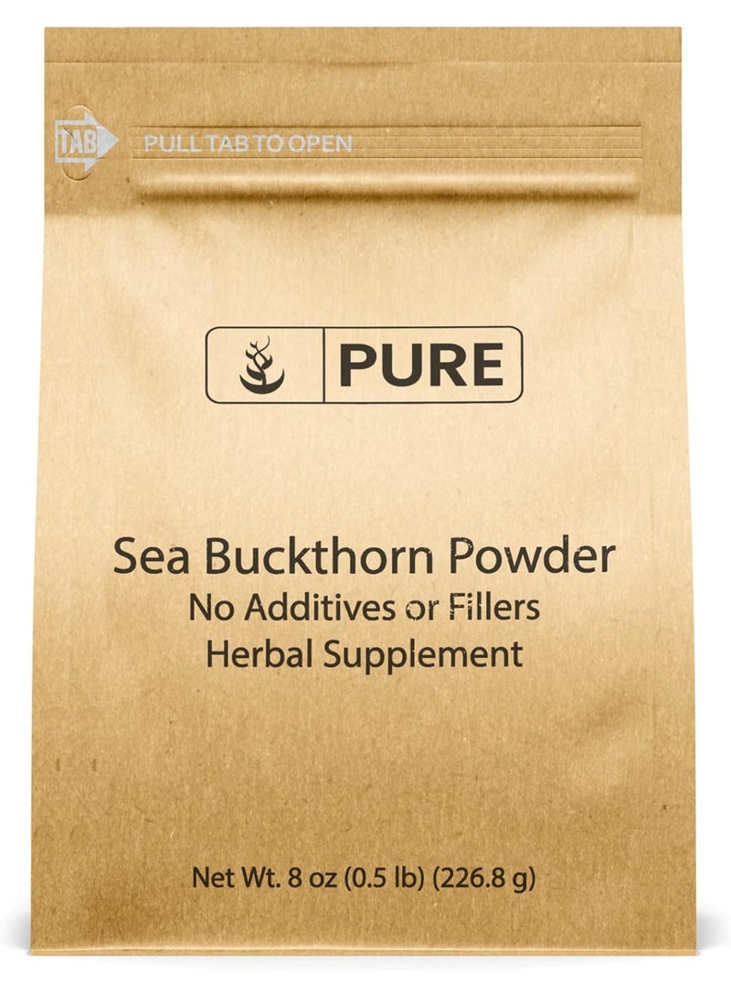 PURE ORIGINAL INGREDIENTS Sea Buckthorn (8oz) Traditional Supplement, Tart Berry Taste, Non-GMO