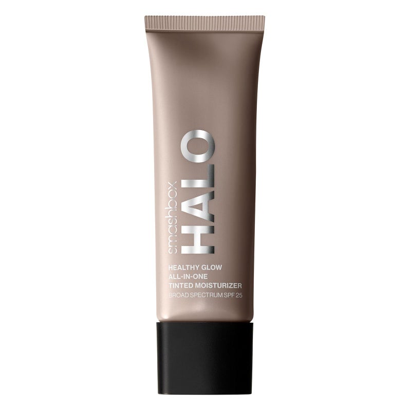 SmashBox سمش بوكس هالو هيلثي جلو كل في واحد مرطب ملون SPF 25 | مرطب ملون مرطب وطويل الأمد مع SPF | حمض الهيالورونيك، تان متوسط - Image 1