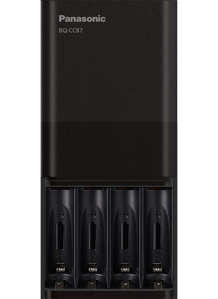 eneloop Panasonic BQCC87AKBBA eneloop pro Advanced Individual Battery Charger with Portable Charging Technology Black  - Image 1