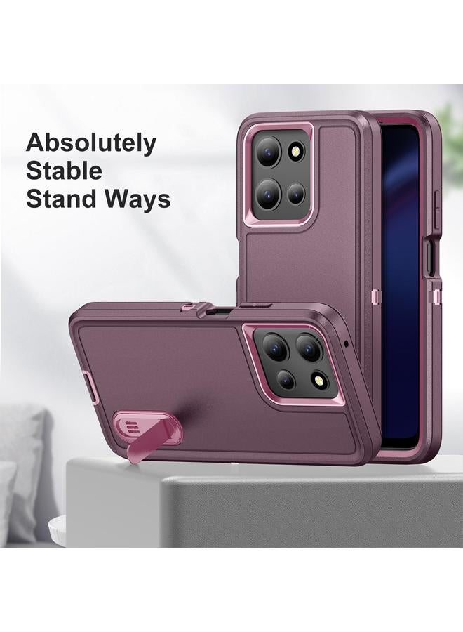 اس-توب جراب لهاتف Motorola Moto G 5G 2025 مصنوع من مادة PC المتينة + جراب هاتف من السيليكون مع حامل - Image 5