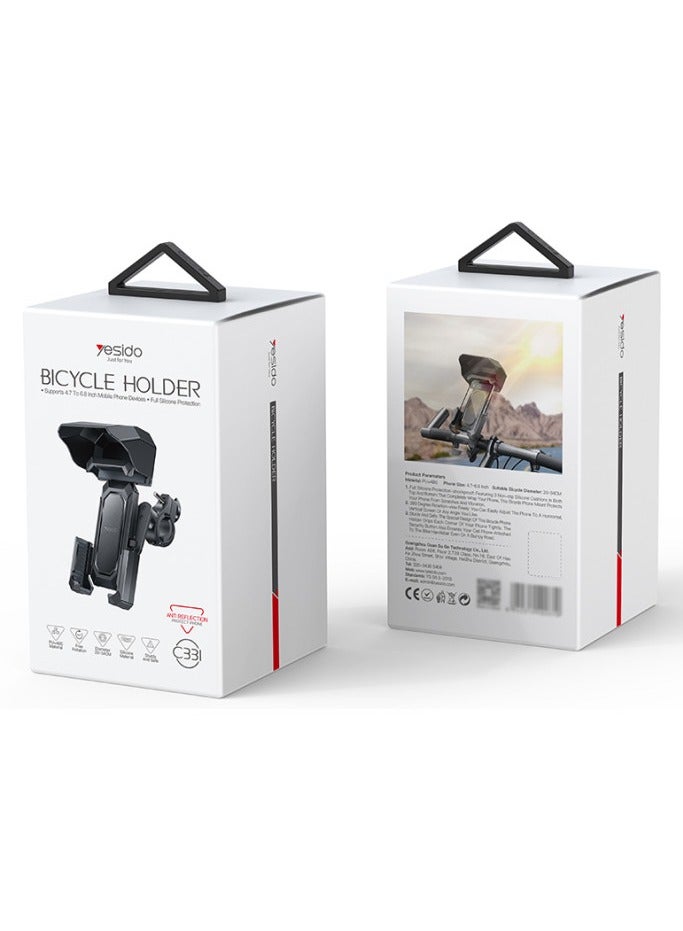 Yesido Yesido 360 Degree Universal Ball Adjustment Mechanical Locking Stable Bicycle Phone Holder - Image 5
