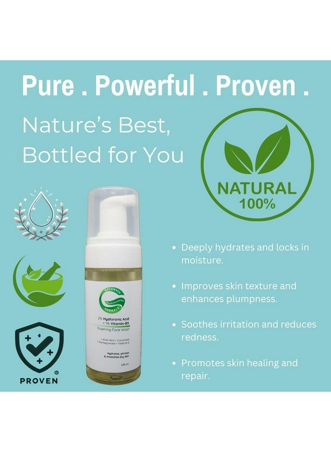 Greenviv 2% Hyaluronic Acid + 1% Vitamin B5 Intense Hydrating Foaming Face Wash | Deeply Hydrates, Plumps & Smoothens Dry Skin | 125ml - Image 2