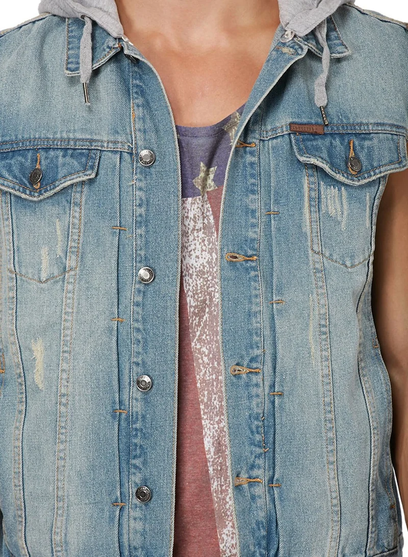 Fifteen Minutes Dunelm Denim Hooded Vest
