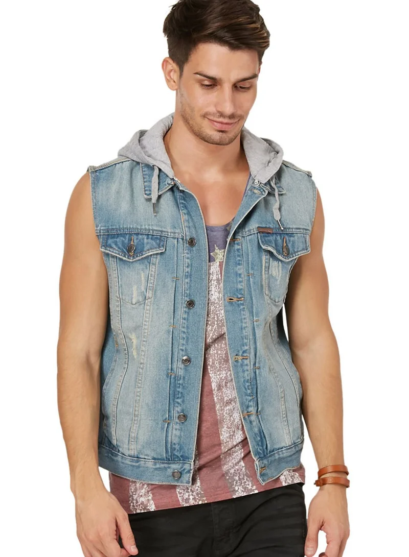 Fifteen Minutes Dunelm Denim Hooded Vest