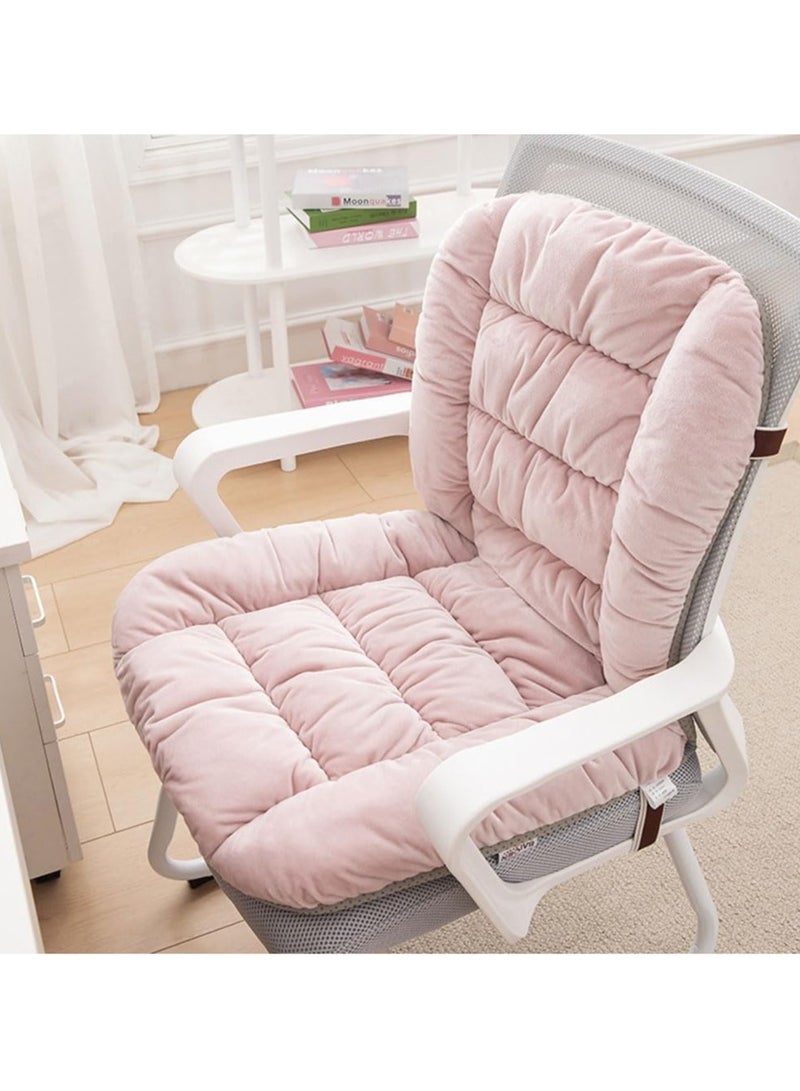 Arabest Desk Chair Cushion Soft Seat Cushion with Removable Cover Office Chair Cushion Seat Cushion with Back Support Rocking Chair Cushion,90×50cm(Pink)  - Image 1