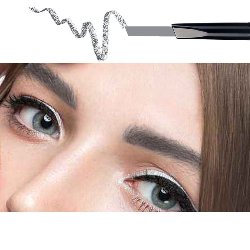 Eyebrow Pencil Gray Waterproof Smooth Natural Vegan Cruelty Free (Gray #5)