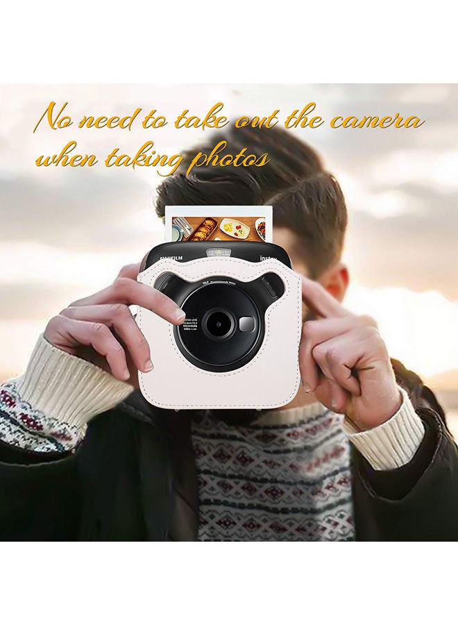 نيبمينينت حقيبة كاميرا محمولة مصنوعة من جلد البولي يوريثان أبيض - Image 3