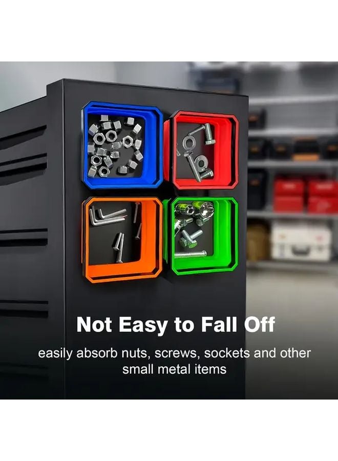 Heavy Duty Magnetic Parts Tray Collapsible Tool Organizer Non Slip Base Orange - Image 4