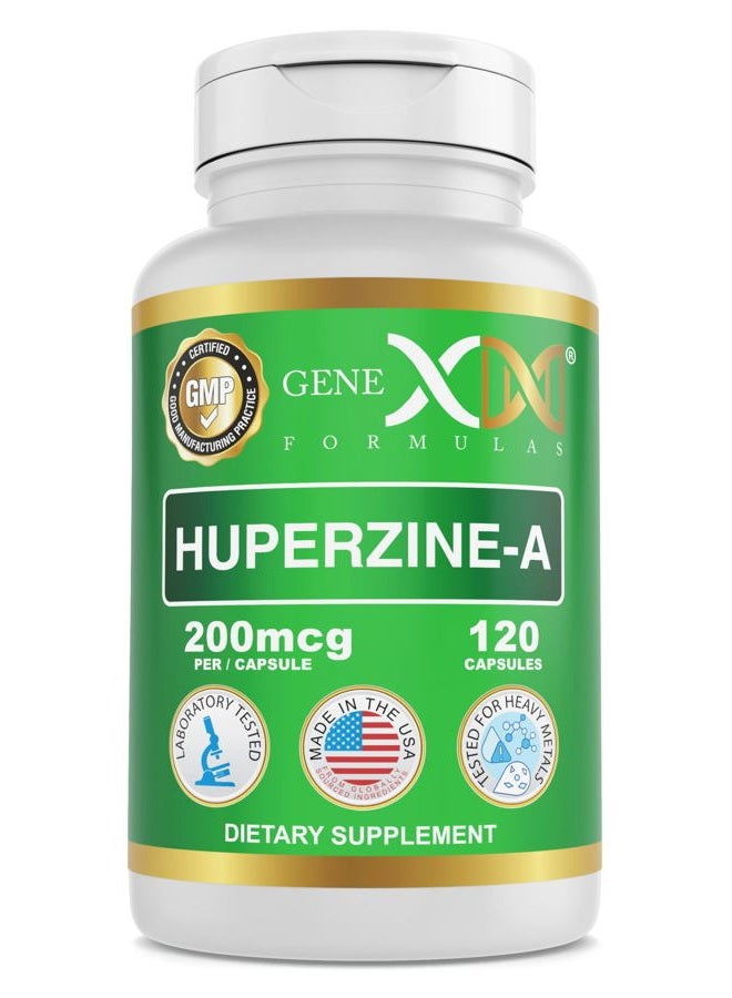 Genex Formulas Huperzine A 200mcg (120 Capsules) | Nootropic Supports Memory, Focus, and Cognitive Health - Non-GMO, Gluten Free, Vegetarian - Image 1