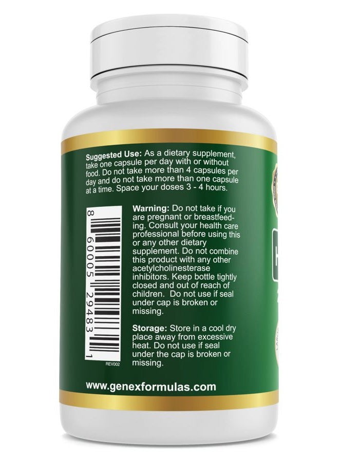 Genex Formulas Huperzine A 200mcg (120 Capsules) | Nootropic Supports Memory, Focus, and Cognitive Health - Non-GMO, Gluten Free, Vegetarian - Image 4