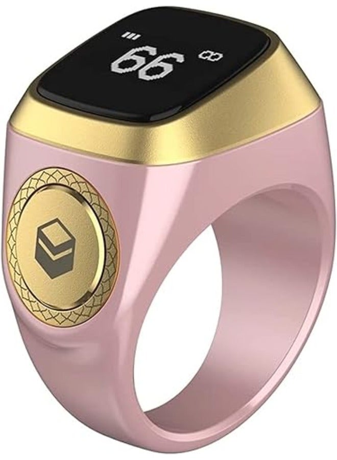 iQIBLA 18mm Zikr Ring Smart Ring with Vibration Reminder Tasbih Counter & Bluetooth Connection for Exclusive IQIBLA App & 5 Daily Prayer Reminders, Pink  - Image 1