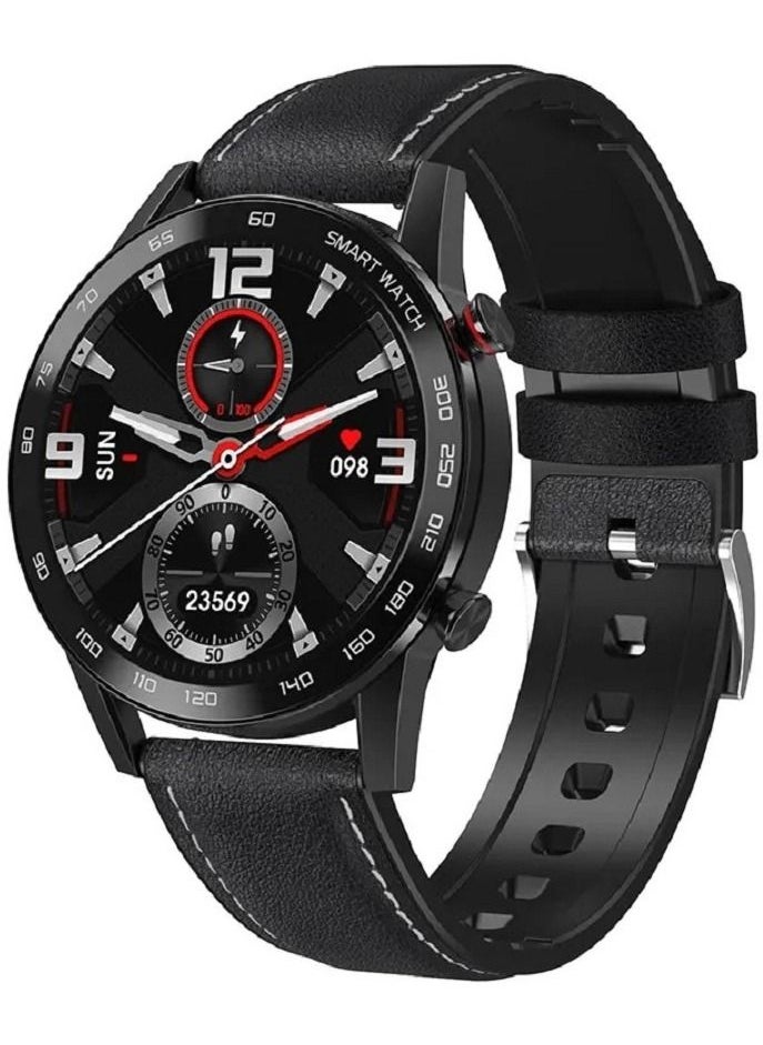 Generic - DT95 Business Style 1.3inch Smart Watch Full Touch Screen Heart Rate Bluetooth Call - Black - Image 1