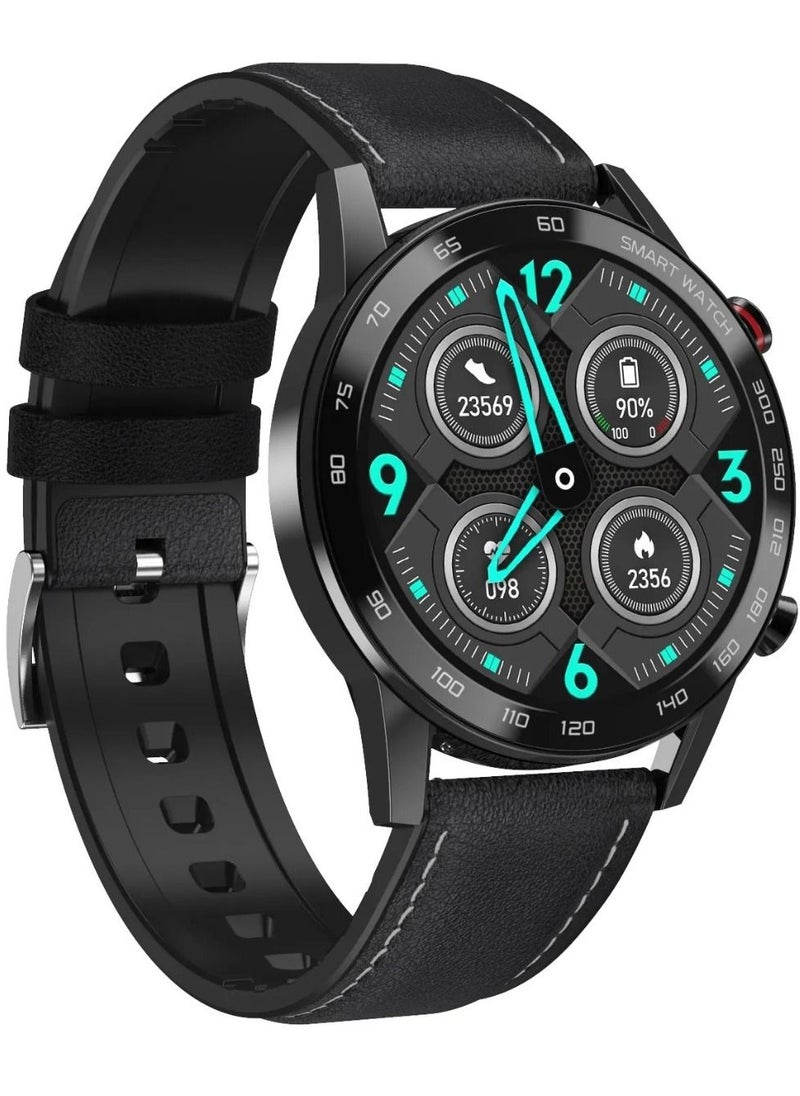 Generic - DT95 Business Style 1.3inch Smart Watch Full Touch Screen Heart Rate Bluetooth Call - Black - Image 1