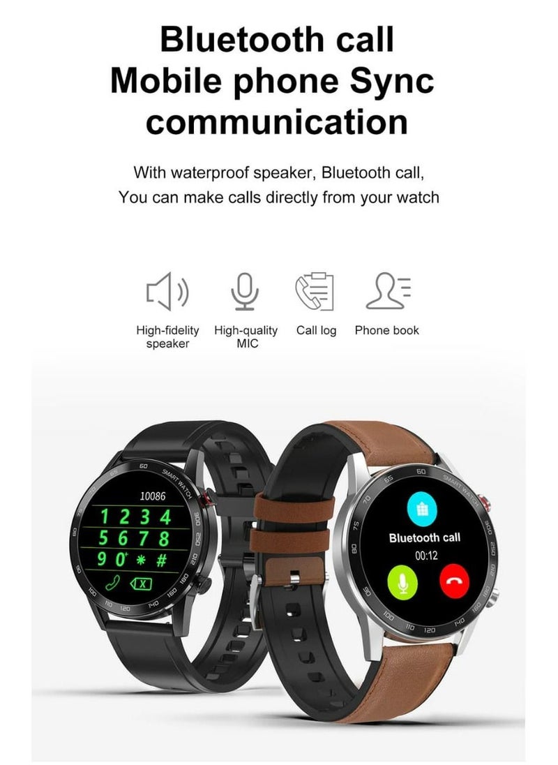 Generic - DT95 Business Style 1.3inch Smart Watch Full Touch Screen Heart Rate Bluetooth Call - Black - Image 1