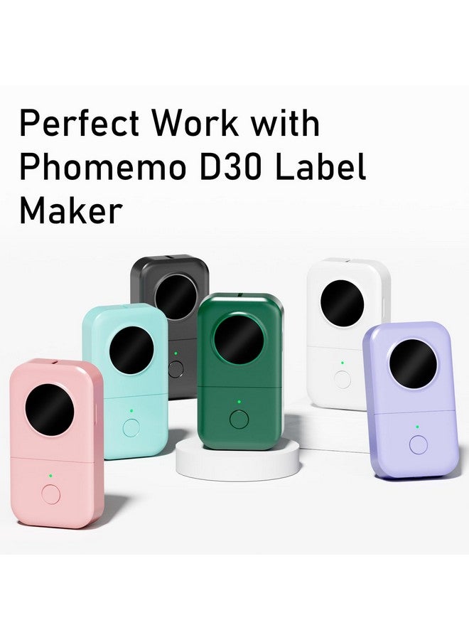 phomemo Q31 Q32 Q30S Q30 Label Maker Tape, Black On Lavender, White, Pink Sticker Thermal Paper Self-Adhesive Label Tape, 15Mm X 6M (1/2"X2361/8") Continuous Paper, 3 Roll - Image 3