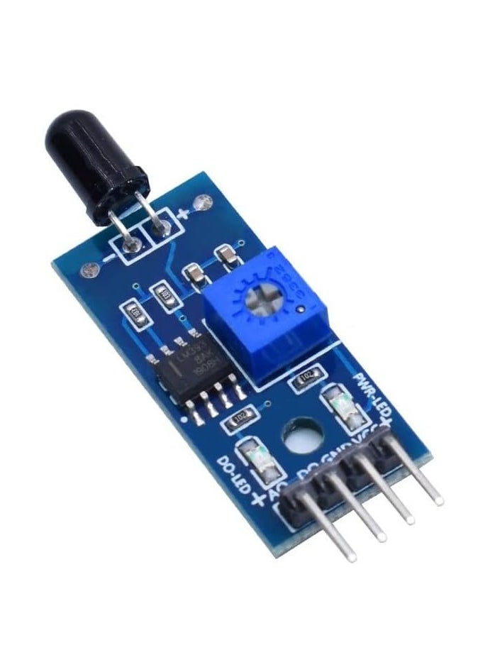 SOLDOUT LM393 IR Flame Detection Sensor Module Fire Detector Infrared Receiver Module Compatible with Arduino DIY Kit (4-PIN)  - Image 2