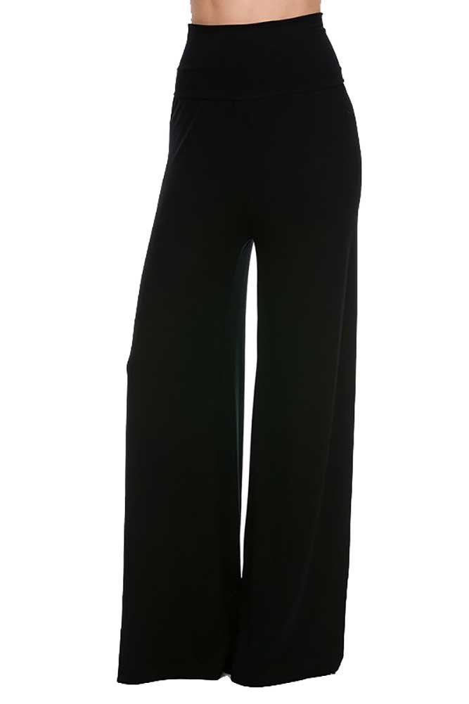 Superline Solid Palazzo Pants 3X-Large Black - Image 1