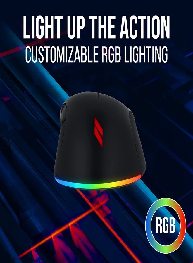 VisionTek ماوس الألعاب السلكي VisionTek OCPC MR44، RGB، 16000 DPI، مستشعر PixArt 3389، أزرار ماكرو قابلة للبرمجة لنظامي Windows و Mac - 901541 - Image 5