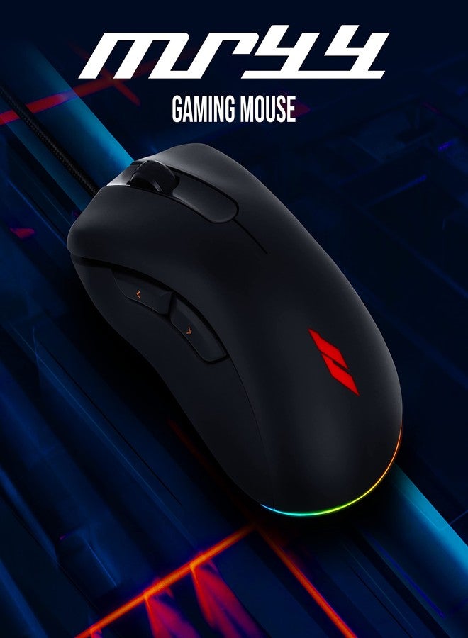 VisionTek ماوس الألعاب السلكي VisionTek OCPC MR44، RGB، 16000 DPI، مستشعر PixArt 3389، أزرار ماكرو قابلة للبرمجة لنظامي Windows و Mac - 901541 - Image 2