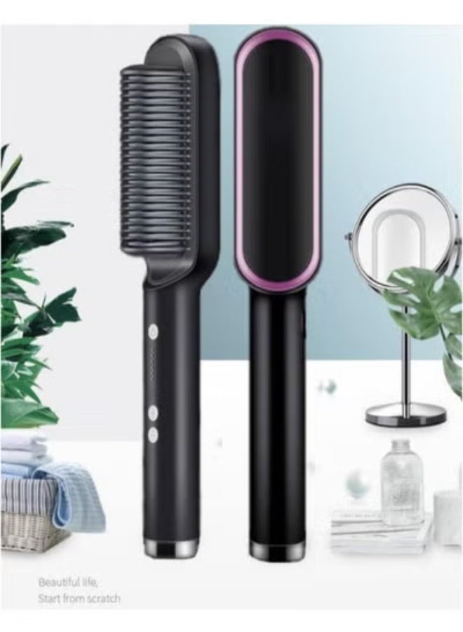 AROAQ Electric Ceramic Hair Straightener Comb for Women and Men Hair Styler with 5 Temperature Heating Control BlackElectric Ceramic Hair Straightener Comb for Women and Men Hair Styler with 5 Temperature Heating Control Black - Image 3