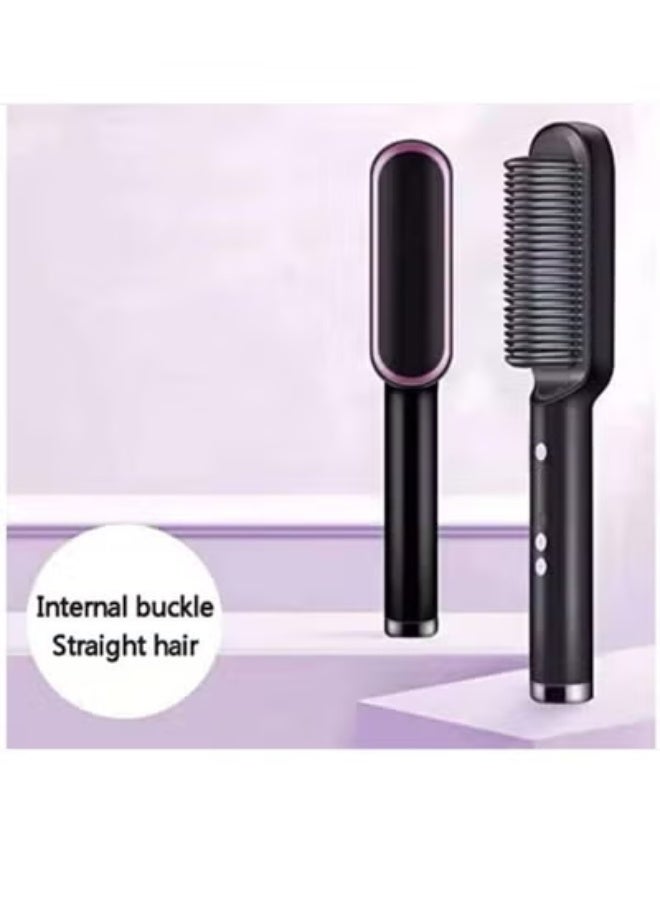 AROAQ Electric Ceramic Hair Straightener Comb for Women and Men Hair Styler with 5 Temperature Heating Control BlackElectric Ceramic Hair Straightener Comb for Women and Men Hair Styler with 5 Temperature Heating Control Black - Image 5