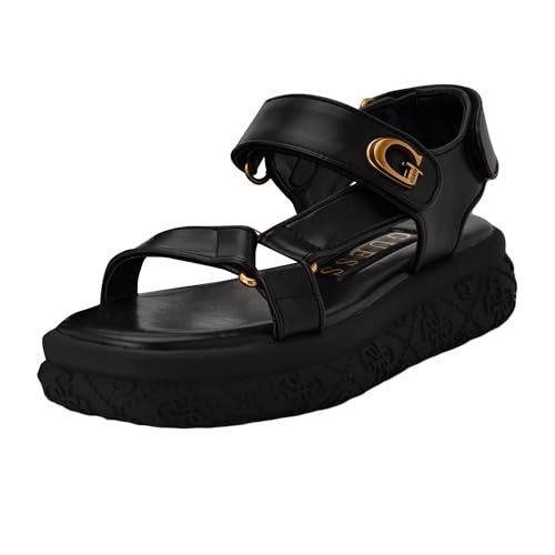 Guess Women's Lanara Sandal, Black 001, 6.5 - Image 1