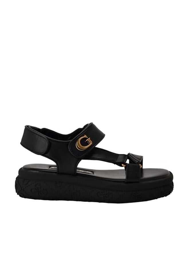 Guess Women's Lanara Sandal, Black 001, 6.5 - Image 1