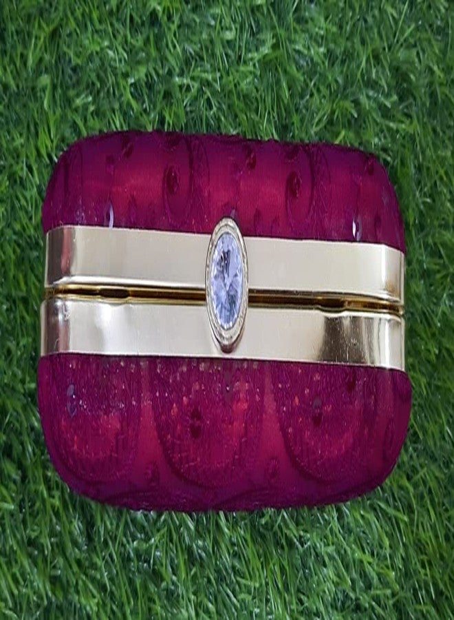 Surva Cart Handmade Designer Embroidered Women's Clutch With Sling Chain Elegant Clutch | SBP-56-2 - Image 3
