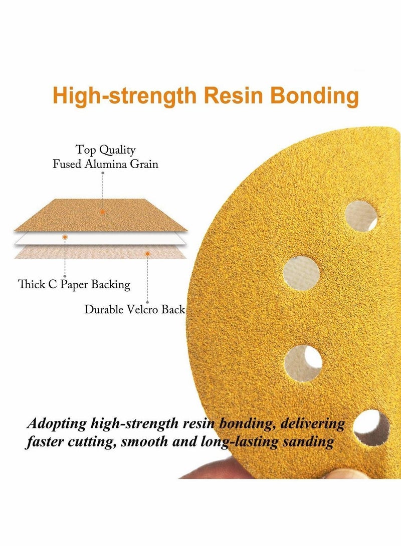 Y&D 8 Holes Sanding Discs Sandpaper 100pcs  - Image 2