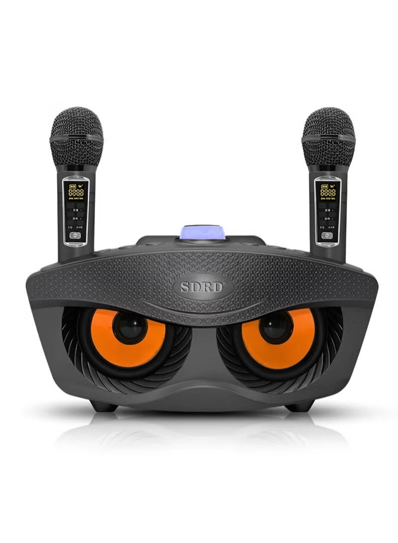 SDRD Karaoke Machine Portable Speaker Bluetooth Karaoke Speaker with Dual Wireless Mics for Kids & Adults - Image 2