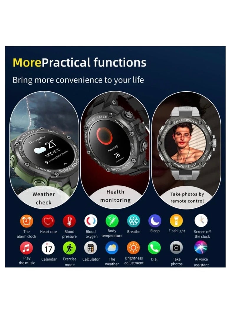 TELUX POWERFIT Smart Calling Watch with 1.53” FHD Display & 15 Days Battery Life - Y2682 Black