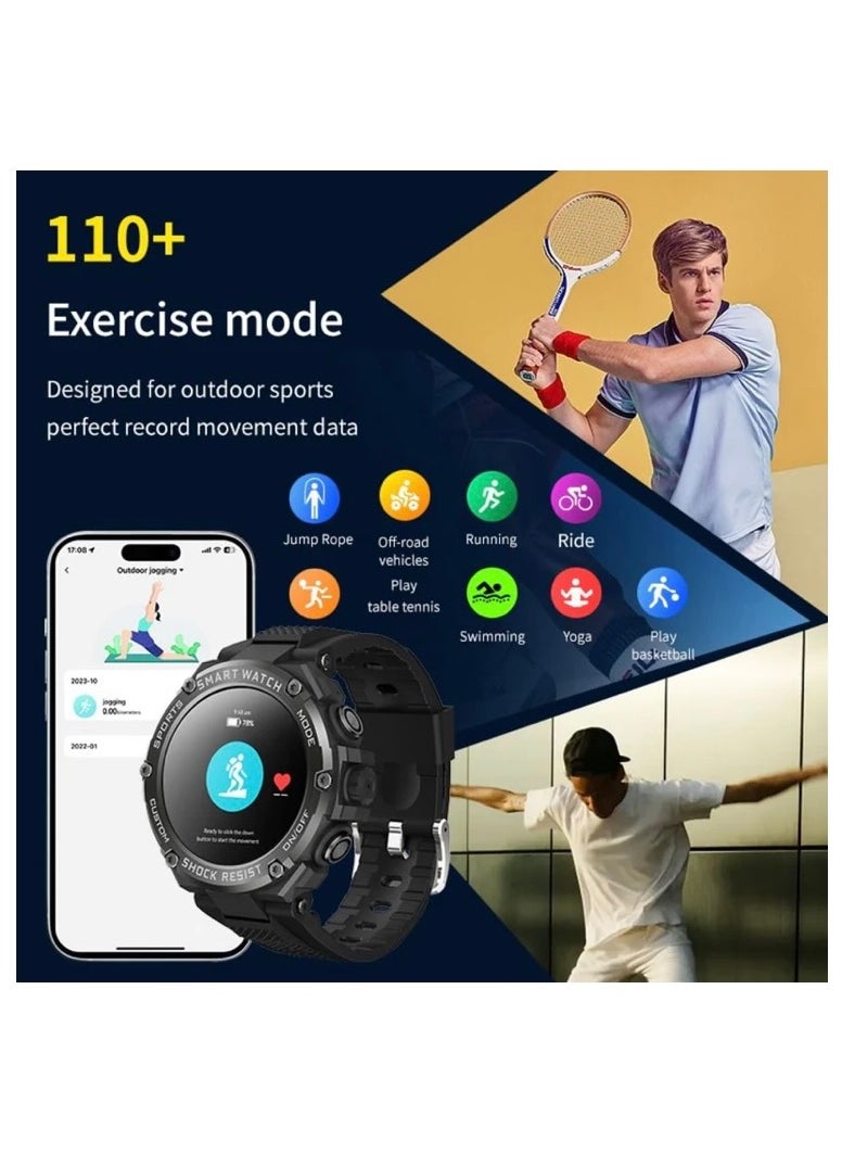 TELUX POWERFIT Smart Calling Watch with 1.53” FHD Display & 15 Days Battery Life - Y2682 Black