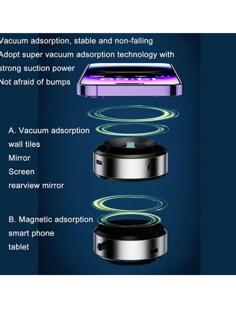 Smart Vacuum Suction Phone Holder Double Sided Adsorption Multiple Scenarios Alloy Material - Image 4