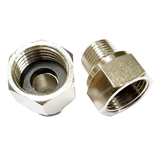YOUHO Delta Faucet 1/2 Female Pipe Thread by 3/8 Male Compression Brass Adapter, G3/8 to G1/2 pipe adapter 2 Piece Suitable for newer Kohler faucet - Image 1